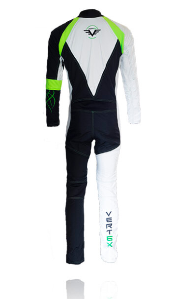 The back of our FF pro freefly skydive / skydiving  suit by Vertex sky sports UK