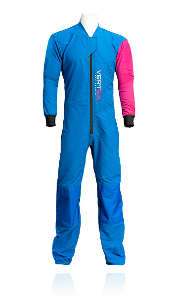 Photo of our Basic / instructor skydive / skydiving suit. This suit has been specifically designed for slow fall rates and durable hard wearing work wear for professional skydivers