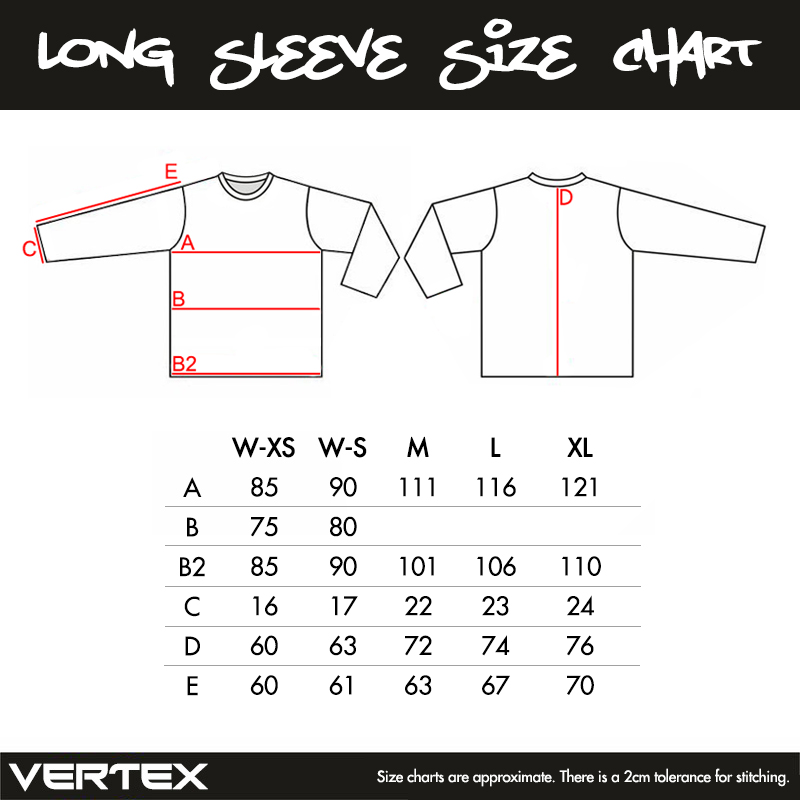 Jersey size guide